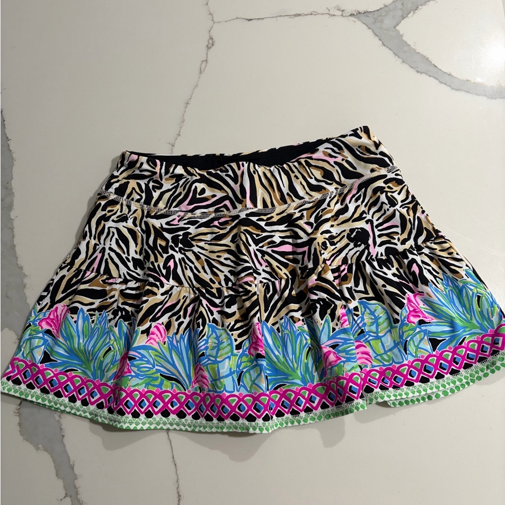 Lilly Pulitzer Zebra and Floral Skater Skirt